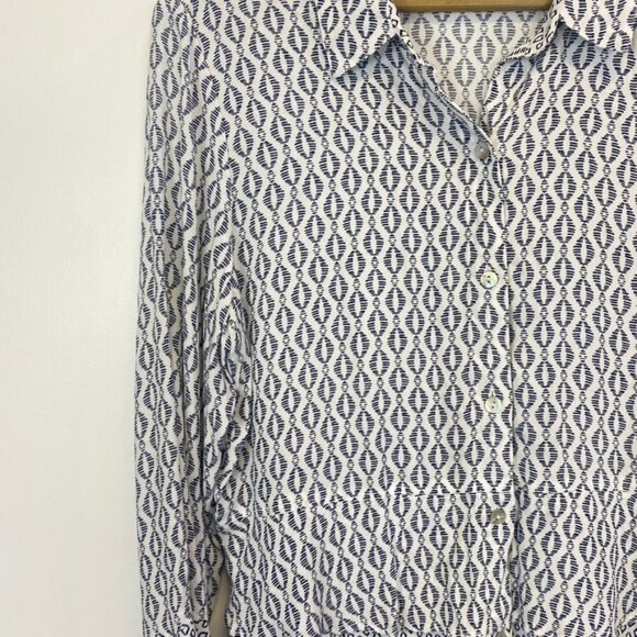 Habitat Clothes to Live In Geometric Button Down Top - Picture 6 of 15
